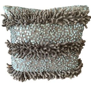 Beautiful stylish sequin 12x12 throw pillow accent pillow